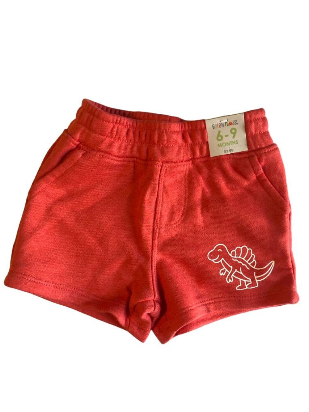 Garanimals Baby Red Dinosaur French Terry Shorts 6-9 Months - Picture 1 of 6